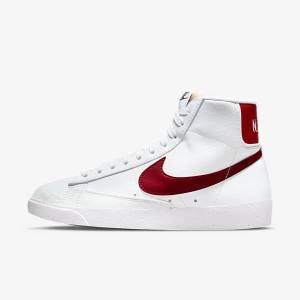 Women's Nike Blazer Mid 77 Next Nature Sneakers White / Black / Red | NK872RPI