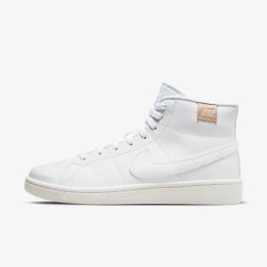 Women's Nike Court Royale 2 Mid Sneakers White | NK792GPM