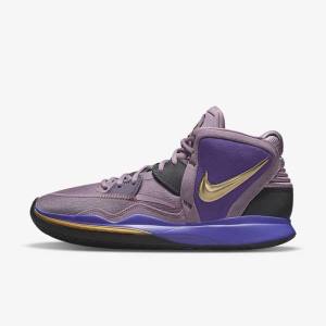 Women's Nike Kyrie Infinity Basketball Shoes Purple / Metal Gold | NK964JPA