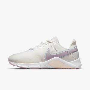 Women's Nike Legend Essential 2 Premium Training Shoes Black / Platinum / White | NK538SZW