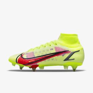 Women's Nike Mercurial Superfly 8 Elite SG-Pro AC Soft-Ground Football Shoes Black / Light Red | NK079FJO