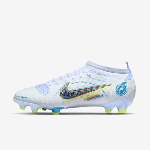 Women's Nike Mercurial Vapor 14 Pro FG Firm-Ground Football Shoes Grey / Light Blue / Blue | NK986FNE