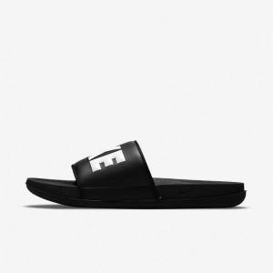 Women's Nike Offcourt Slides Black / White | NK360ARB