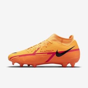 Women's Nike Phantom GT2 Academy Dynamic Fit MG Multi-Ground Football Shoes Orange / Light Red / Black | NK750AWE