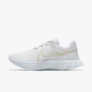 Women's Nike React Infinity Run 3 By You Custom Road Running Shoes White | NK963EBX