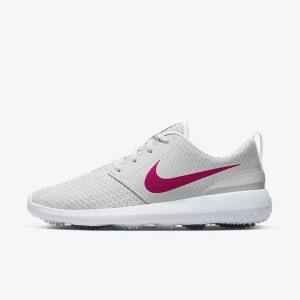 Women's Nike Roshe G Golf Shoes White / Black / Pink | NK891KFN