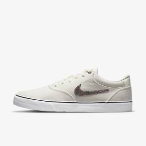 Women's Nike SB Chron 2 Canvas Premium Skate Shoes Grey / Green | NK836SVK