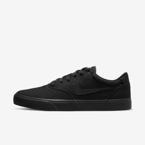 Women's Nike SB Chron 2 Canvas Skate Shoes Black | NK041XMC