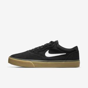 Women's Nike SB Chron 2 Skate Shoes Black / Light Brown / White | NK657STL