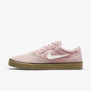 Women's Nike SB Chron 2 Skate Shoes Pink / Light Brown | NK618IQB