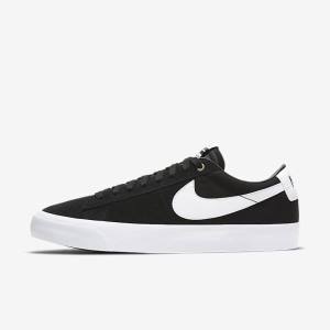 Women's Nike SB Zoom Blazer Low Pro GT Skate Shoes Black / Light Brown / White | NK637IAM