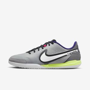 Women's Nike Tiempo Legend 9 Academy IC Indoor-Court Football Shoes Light Grey / White | NK215BJR