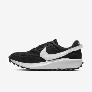 Women's Nike Waffle Debut Sneakers Black / Orange / White | NK038KUE